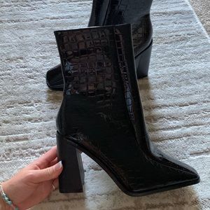 Nasty Gal Heeled Crock Booties